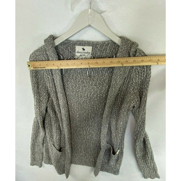 Abercrombie Kids Hood D Cardigan Heather Grey Size 13/14 RN 75654 - Picture 4 of 6
